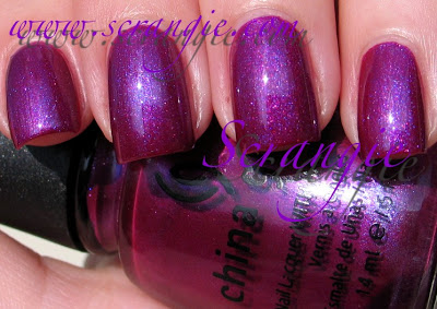 Nail polish swatch / manicure of shade China Glaze Draped in Velvet