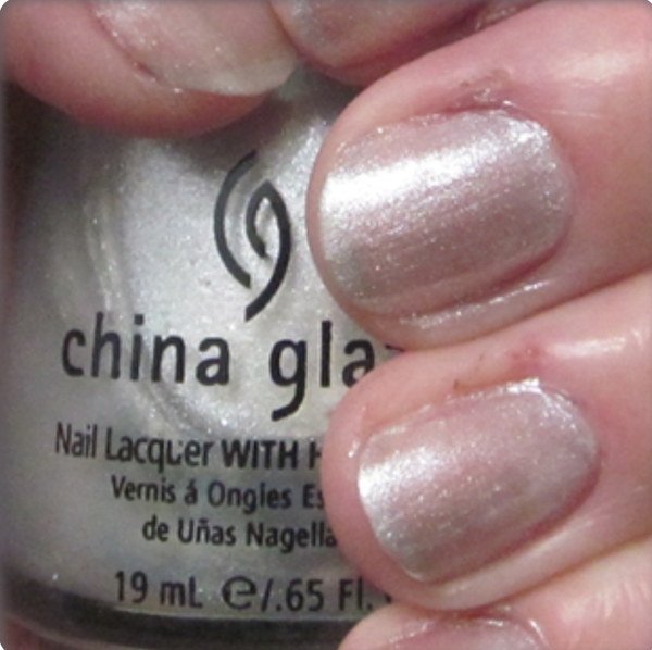 Nail polish swatch / manicure of shade China Glaze Drenched in Diamonds