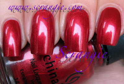 Nail polish swatch / manicure of shade China Glaze Drive In