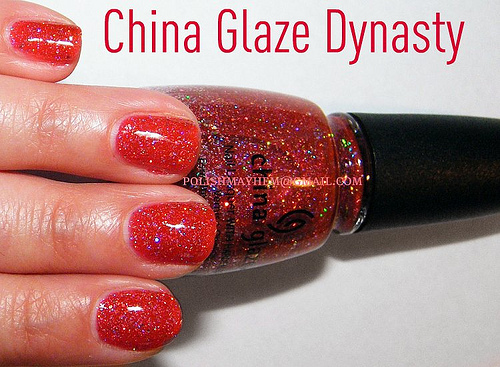 Nail polish swatch / manicure of shade China Glaze Dynasty