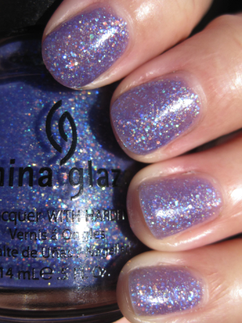 Nail polish swatch / manicure of shade China Glaze Electric Lilac