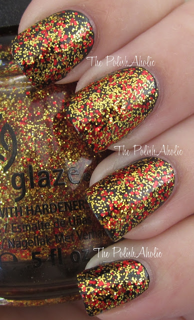 Nail polish swatch / manicure of shade China Glaze Electrify