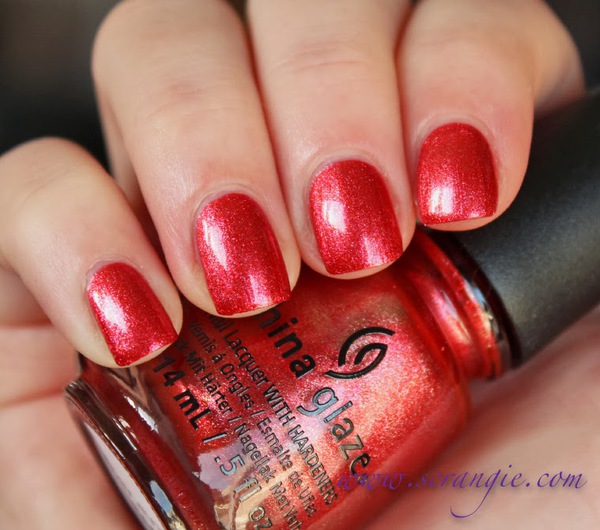 Nail polish swatch / manicure of shade China Glaze Elfin' Around