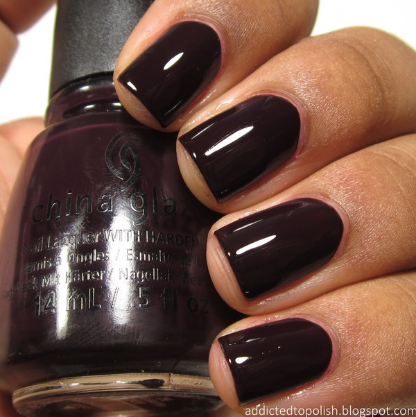 Nail polish swatch / manicure of shade China Glaze Evening Seduction