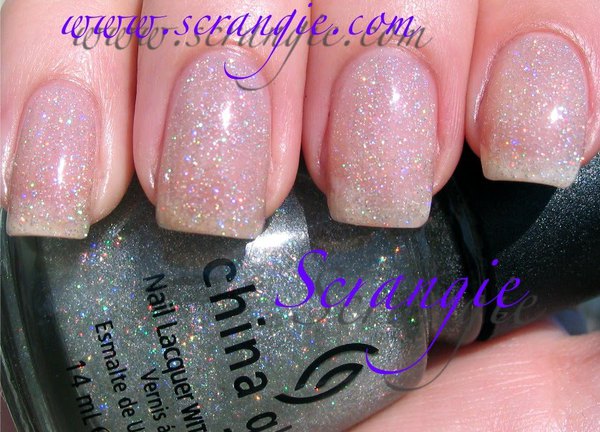 Nail polish swatch / manicure of shade China Glaze Fairy Dust