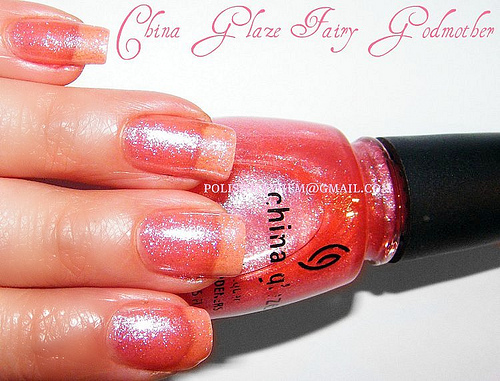 Nail polish swatch / manicure of shade China Glaze Fairy Godmother