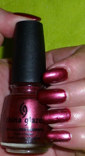 Nail polish swatch / manicure of shade China Glaze Fashionably Late