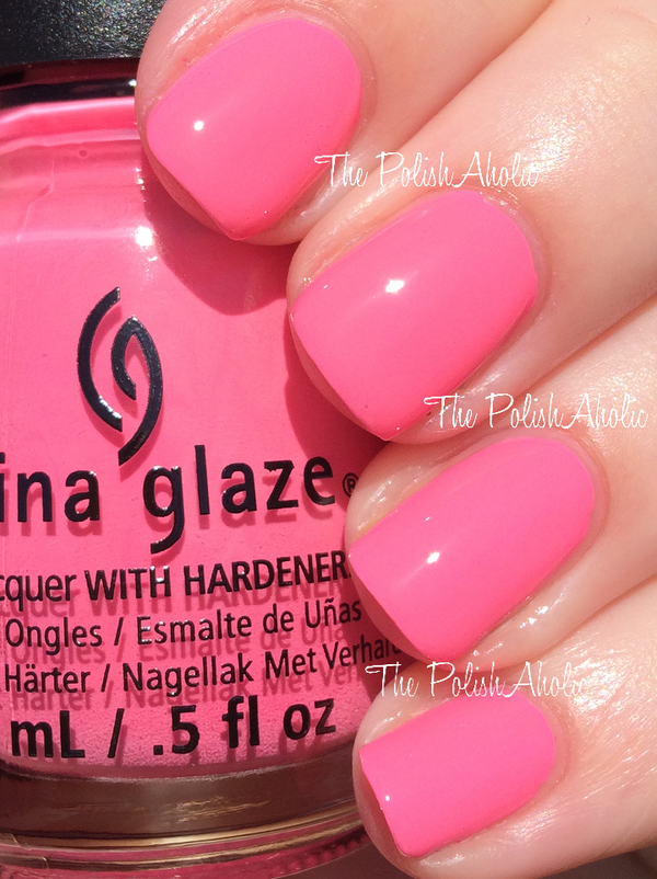 Nail polish swatch / manicure of shade China Glaze Float On