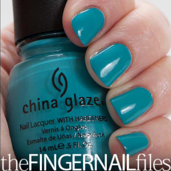 Nail polish swatch / manicure of shade China Glaze Flyin' High
