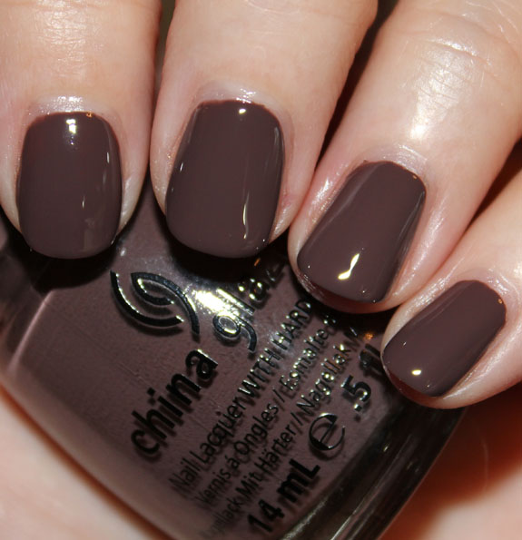 Nail polish swatch / manicure of shade China Glaze Foie Gras