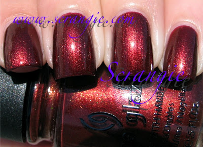 Nail polish swatch / manicure of shade China Glaze Foxy