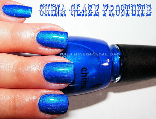 Nail polish swatch / manicure of shade China Glaze Frostbite