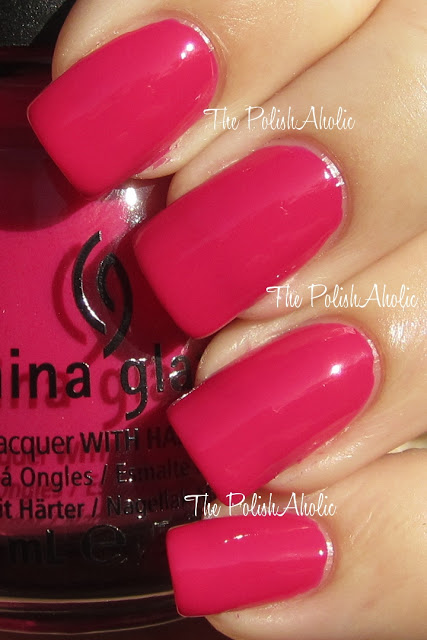 Nail polish swatch / manicure of shade China Glaze Fuchsia Fanatic