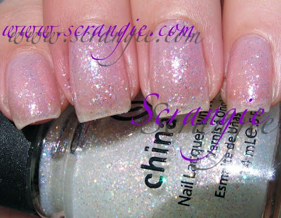 Nail polish swatch / manicure of shade China Glaze Glacier