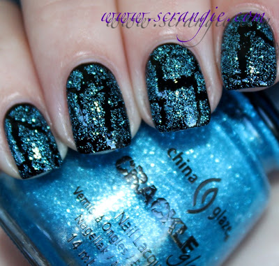 Nail polish swatch / manicure of shade China Glaze Gleam Me Up