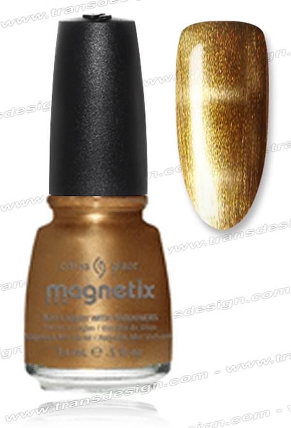 Nail polish swatch / manicure of shade China Glaze Gold Fusion