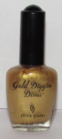Nail polish swatch / manicure of shade China Glaze Gold Getter