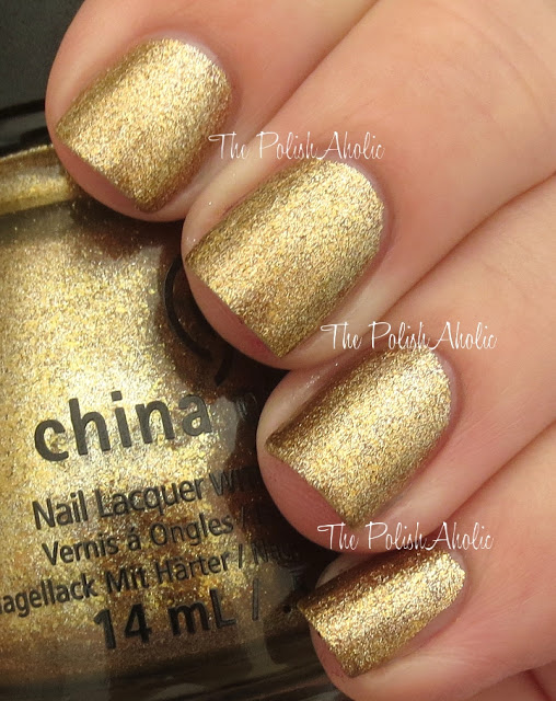 Nail polish swatch / manicure of shade China Glaze Goldie But Goodie