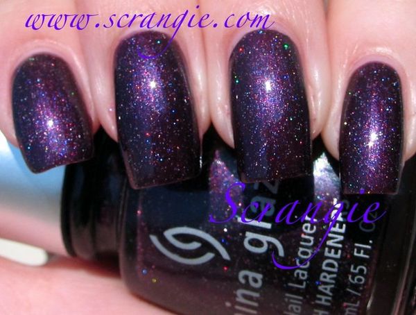 Nail polish swatch / manicure of shade China Glaze Grape Crush