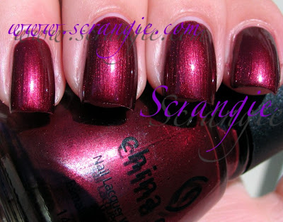 Nail polish swatch / manicure of shade China Glaze Heart of Africa