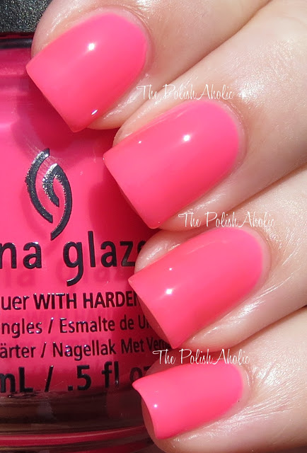 Nail polish swatch / manicure of shade China Glaze Heat Index