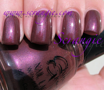 Nail polish swatch / manicure of shade China Glaze Hue Thrill Me