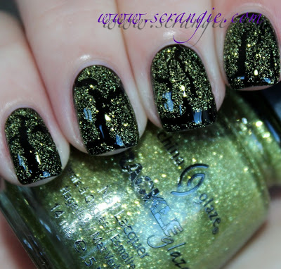 Nail polish swatch / manicure of shade China Glaze Jade-d