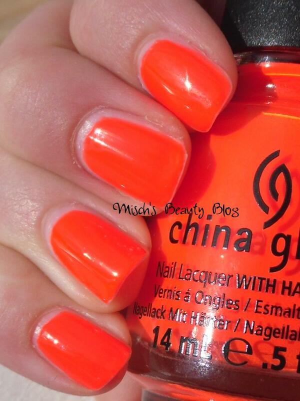 Nail polish swatch / manicure of shade China Glaze Japanese Koi