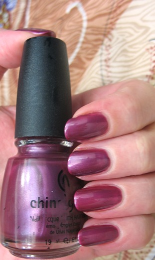 Nail polish swatch / manicure of shade China Glaze Jet Set Chic