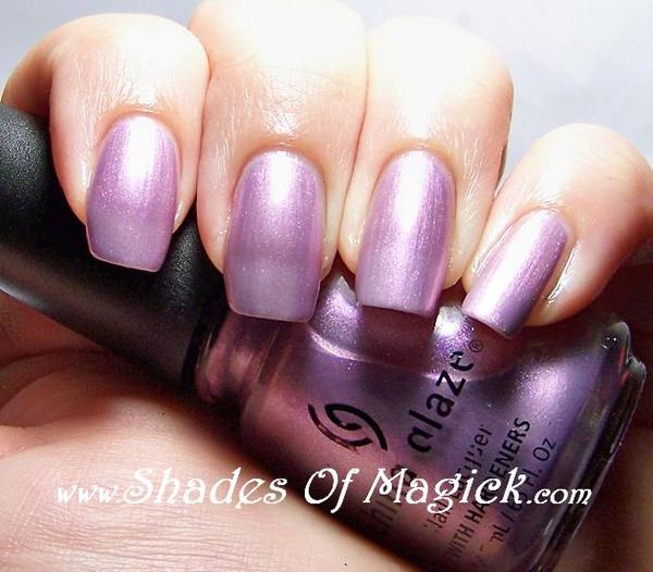 Nail polish swatch / manicure of shade China Glaze Laid Back Lilac