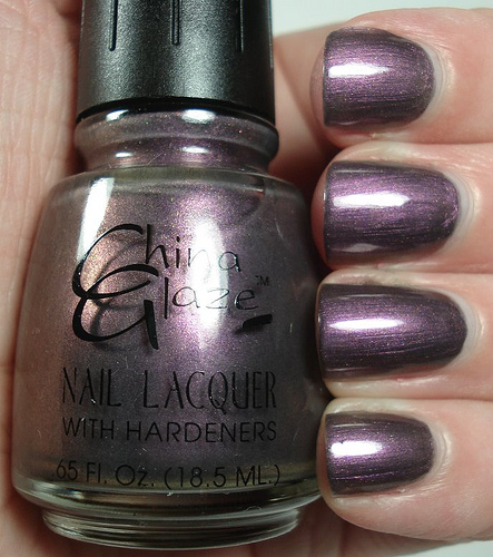 Nail polish swatch / manicure of shade China Glaze Lavender Lynx