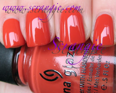 Nail polish swatch / manicure of shade China Glaze Life Preserver