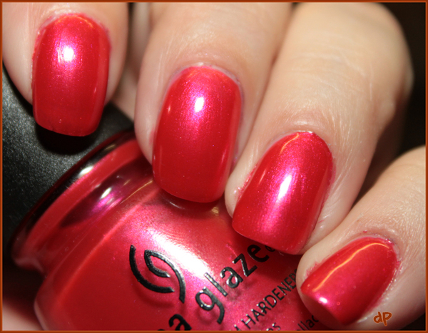 Nail polish swatch / manicure of shade China Glaze Light My Tiki