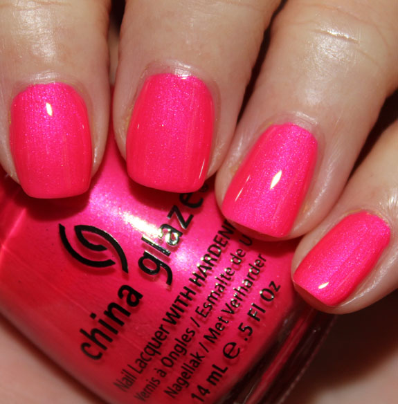 Nail polish swatch / manicure of shade China Glaze Love's a Beach