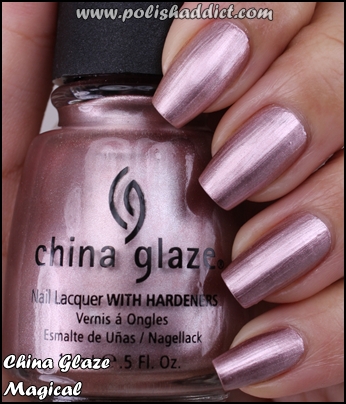 Nail polish swatch / manicure of shade China Glaze Magical