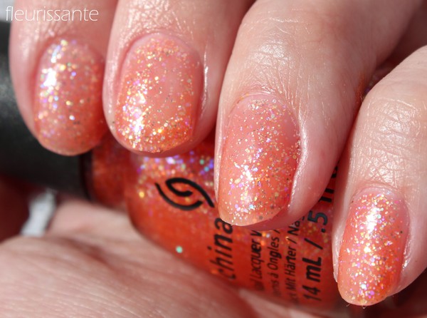 Nail polish swatch / manicure of shade China Glaze Mango Madness