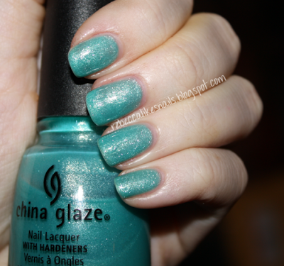 Nail polish swatch / manicure of shade China Glaze Martini Pedicure