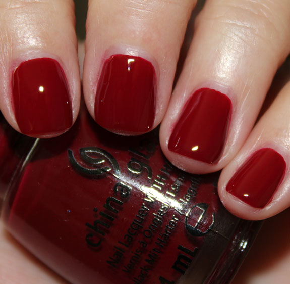 Nail polish swatch / manicure of shade China Glaze Merry Berry