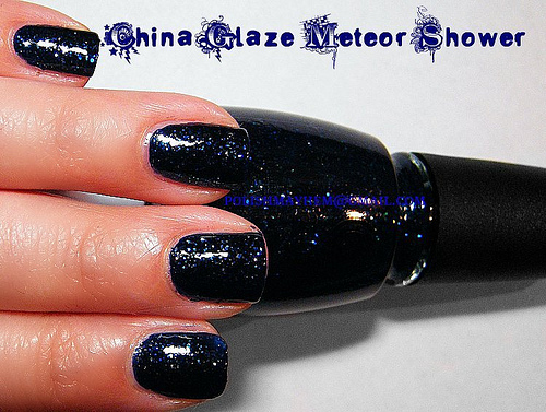 Nail polish swatch / manicure of shade China Glaze Meteor Shower