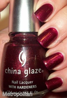 Nail polish swatch / manicure of shade China Glaze Metropolitan