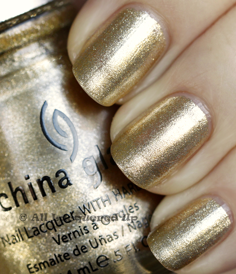 Nail polish swatch / manicure of shade China Glaze Midnight Kiss