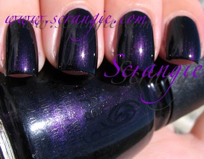 Nail polish swatch / manicure of shade China Glaze Midnight Ride