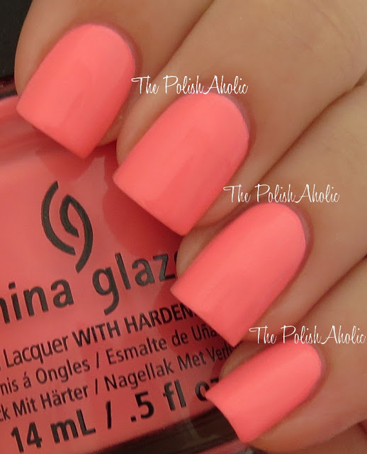 Nail polish swatch / manicure of shade China Glaze Neon and On and On