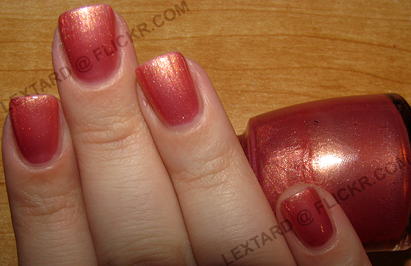 Nail polish swatch / manicure of shade China Glaze No Morals Coral