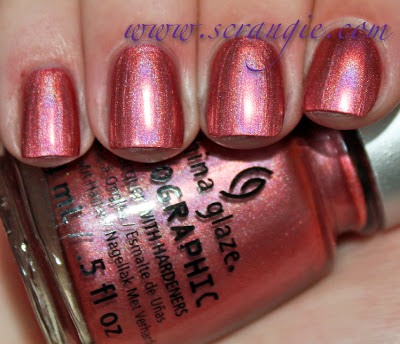 Nail polish swatch / manicure of shade China Glaze Not in This Galaxy