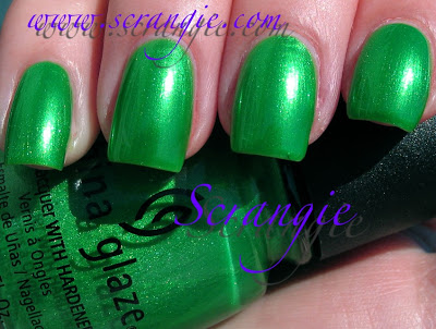 Nail polish swatch / manicure of shade China Glaze Paper Chasing