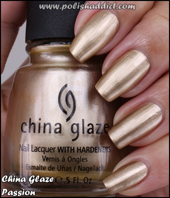 Nail polish swatch / manicure of shade China Glaze Passion