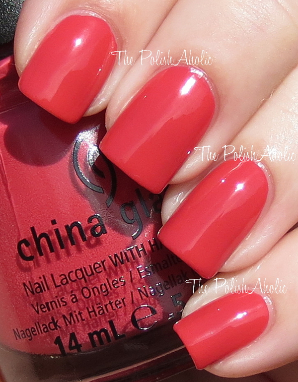 Nail polish swatch / manicure of shade China Glaze Passion for Petals