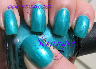 Nail polish swatch / manicure of shade China Glaze Passion in the Pacific