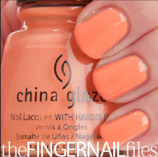 Nail polish swatch / manicure of shade China Glaze Peachy Keen